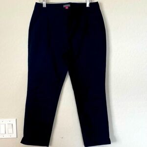 Vince Camuto Black Flat Front Pants - Size Women's 6 side slit hem